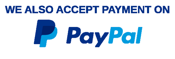 We accept Paypal!