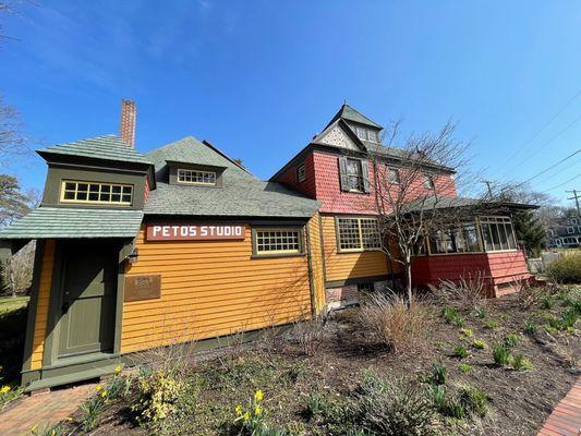 The exterior of John Peto's house and studio , preserved for telling you some of his  story.  It's in a sleepy neighborhood.