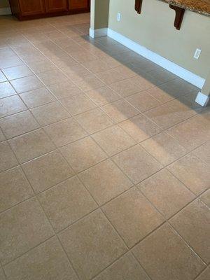 Tile floor cleaning and seal completed.