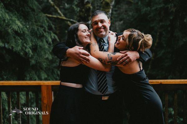 Groom with step-daughters