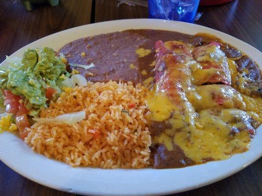 Beef Enchilada plate.