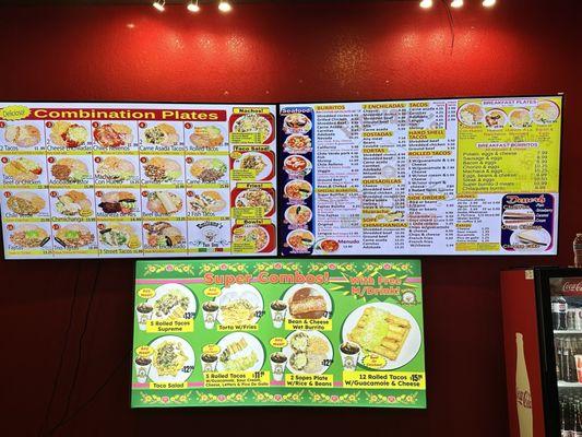 Full menu