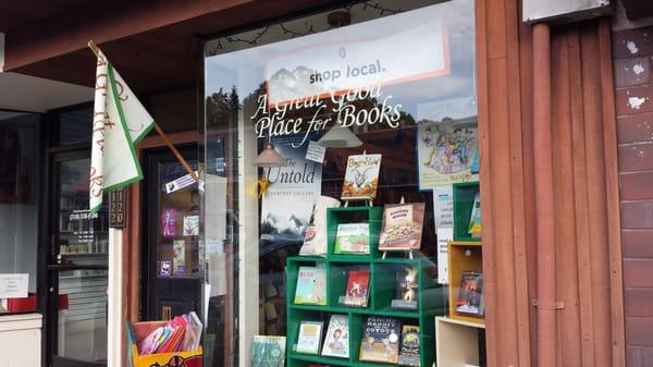 Window display at A Great Good Place for Books