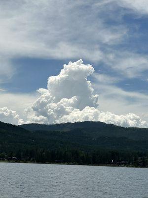 Thunder clouds.