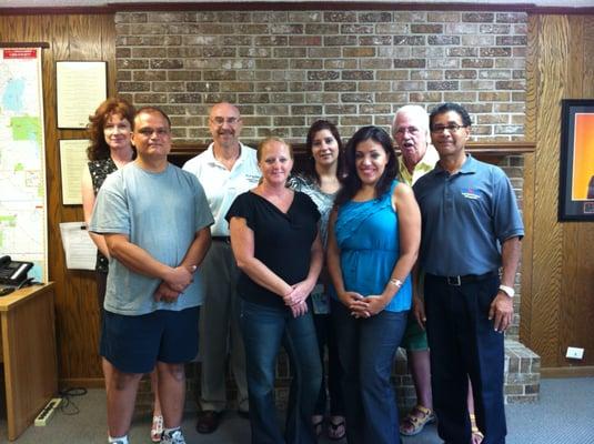 It's Casual Friday, meet our elite staff, back L-R Lisa, Tony, Caromy, Skip.  Front L-R Robert, Rebecca, Yolanda, Kenny.