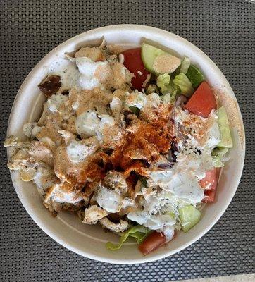 Chicken gyro bowl