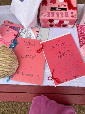 What is love books made with love by our kiddos for Valentine's Day.