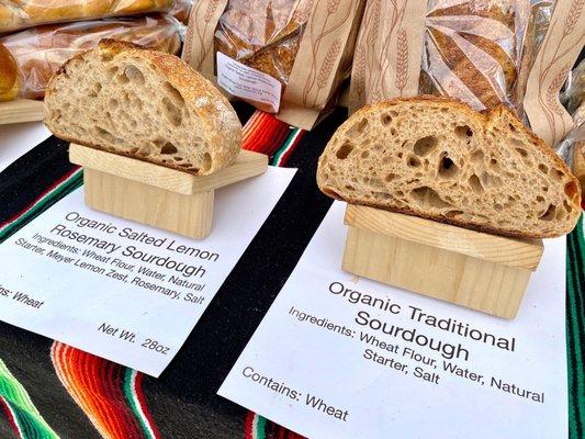 Sunday Farmers Market - amazing craft sourdough bread - very good texture and is very dense