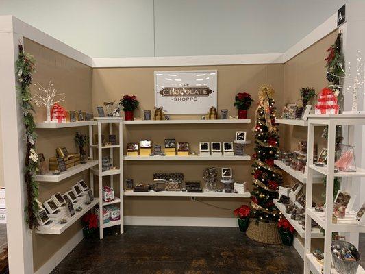 The Chocolate Shoppe inside of Painted Tree Boutiques is located at space A13 and sells a variety of chocolates, fudge and popcorn.