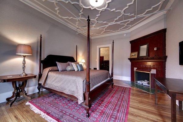 The Farrington Suite is our only private main floor room, great for guests who want "historic," but not stairs.