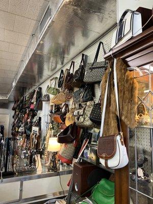 Lots of designer purses