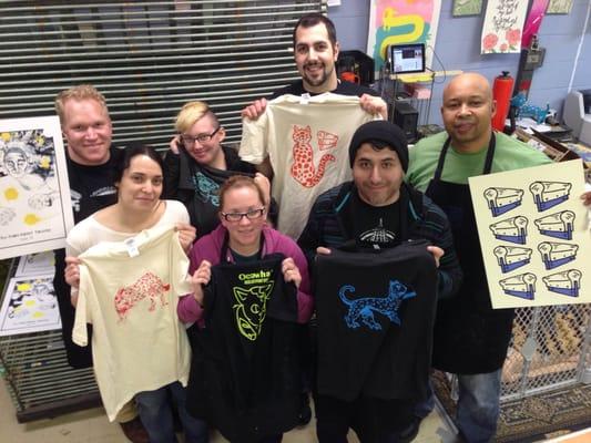 We offer Intro to Screen Printing classes every month.