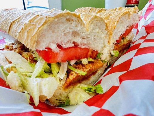 Vegan Buffalo Chikn Po Boy