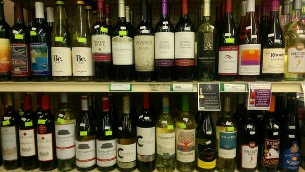 Closeout wine section