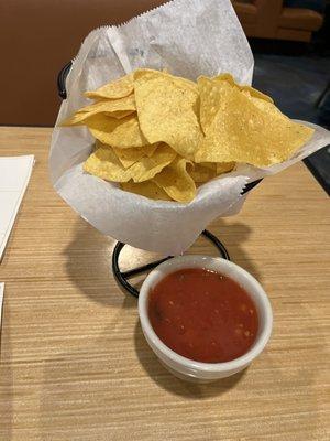 Complimentary chips and salsa