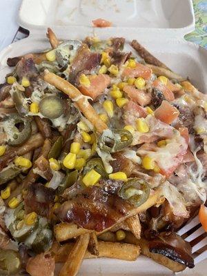 Nacho fries- very dry no sauce