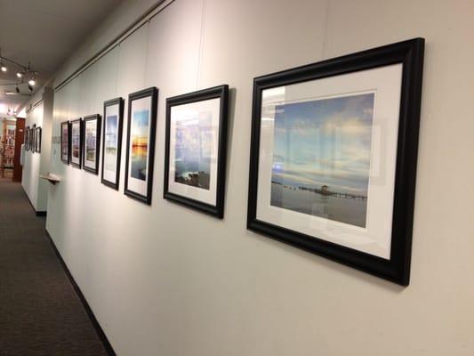 Rotating monthly gallery space on the first floor near the Reference Desk.