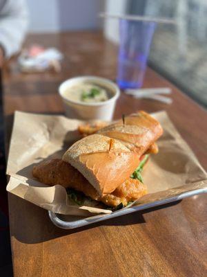 Fried Alaskan Cod Po Boy