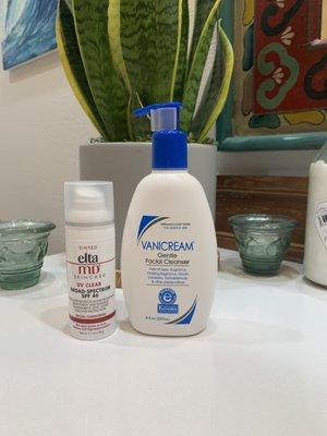 Products recommended for my acne prone skin. Love them!