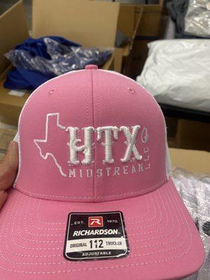 Trucker hat puff embroidery