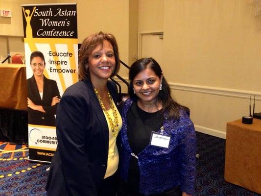 With Congresswoman Robin Kelly at IACS' South Asian Women's Conference