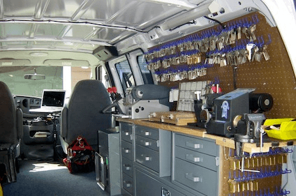 an interior look of one of our service vans