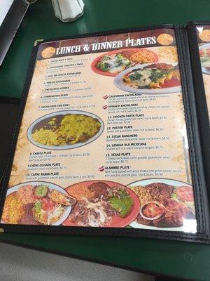 Several pages to menu