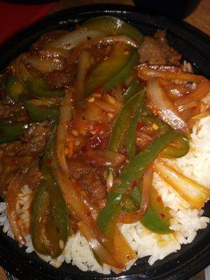 Hot & spicey beef lunch combo