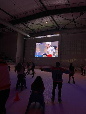 Skating while watching the Panther's