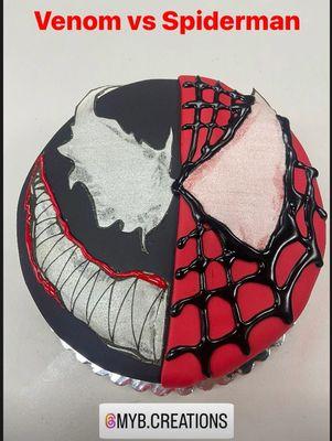 Custom cake Venom vs. Spiderman