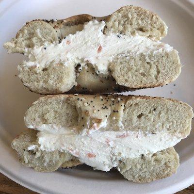 Bagel with lox spread