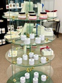 Smooth skin starts here. Indulge in our luxurious sugar scrubs. 
 Then set the mood with our handcrafted candles. Perfect for any occasion