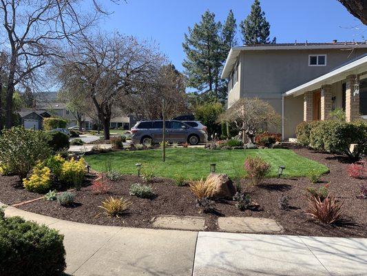 The front yard when the work was done.