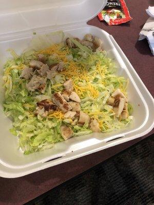 Probably my bad for ordering a salad from here but...come on! Don't put salads on your menu then??