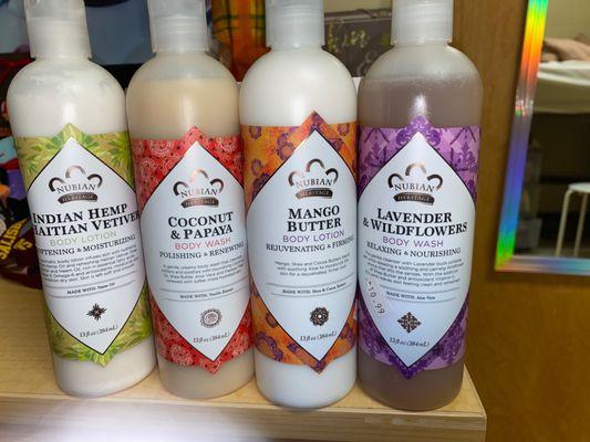 Body wash and lotion products