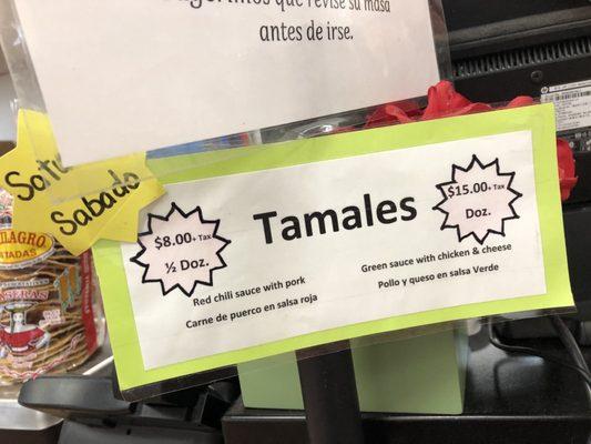 Tamales every Saturday