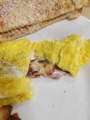 Bacon& cheese omelet