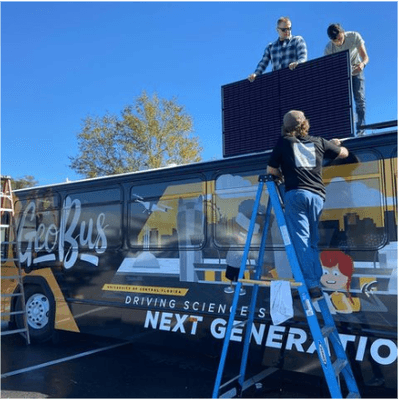 Installing 12 Solar Panels to the UCF Geo Bus