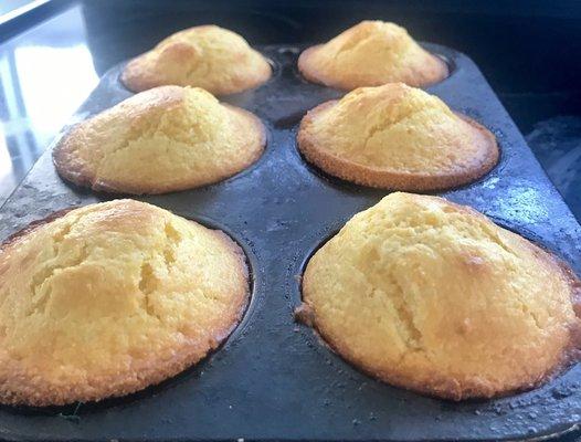 Cornbread Muffins, straight out of the oven.