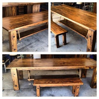 Reclaimed communal table