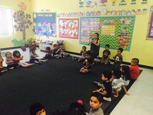 Room 2 during circle time