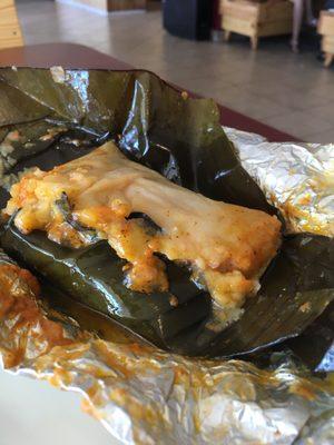 Tamales- they're HUgE with big chunks of potatoes and meat!