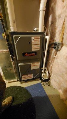 Amana 96% Gas Furnace. Installed by Artisan Home Services.