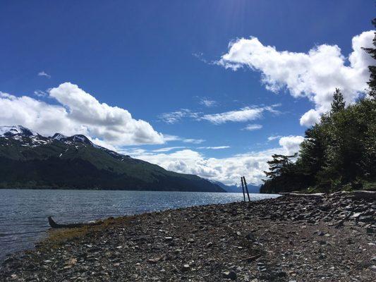 The view on the shoreline of Douglas Island.