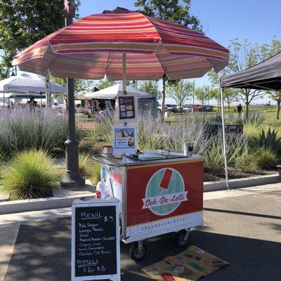 The Ooh De Lolli set up while Peddling pops