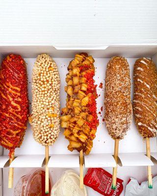 Each flavor of corn dog