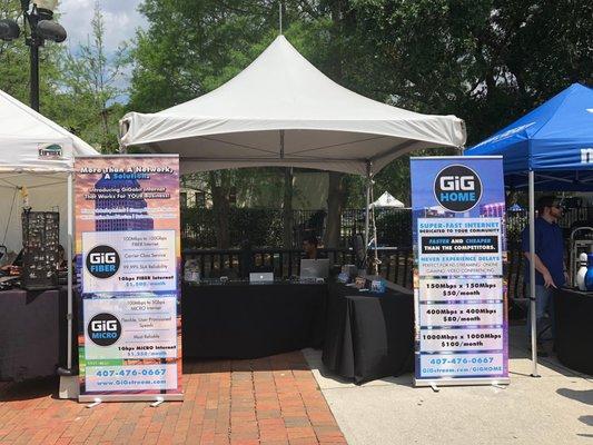 Orlando team tent event at Fall Festa at Lake Eola.