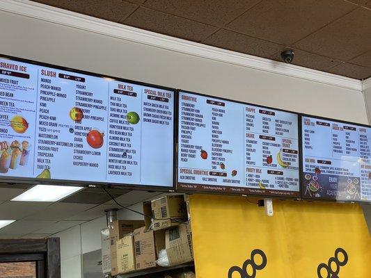 Boba menu