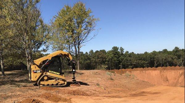 Drilling 200 holes for new fence install