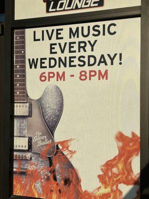 Live music on Wednesdays